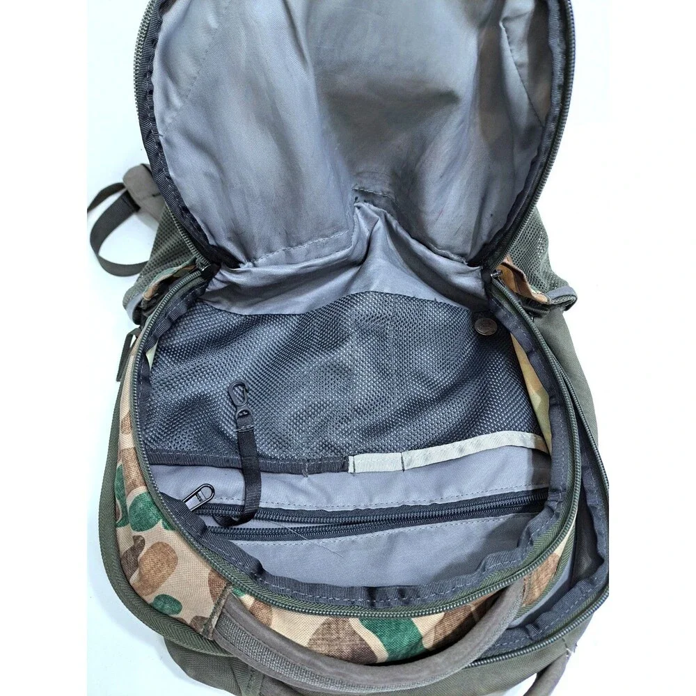 North Face Vault Frog Camo Laptop Backpack Utility Brown Green School Tactical